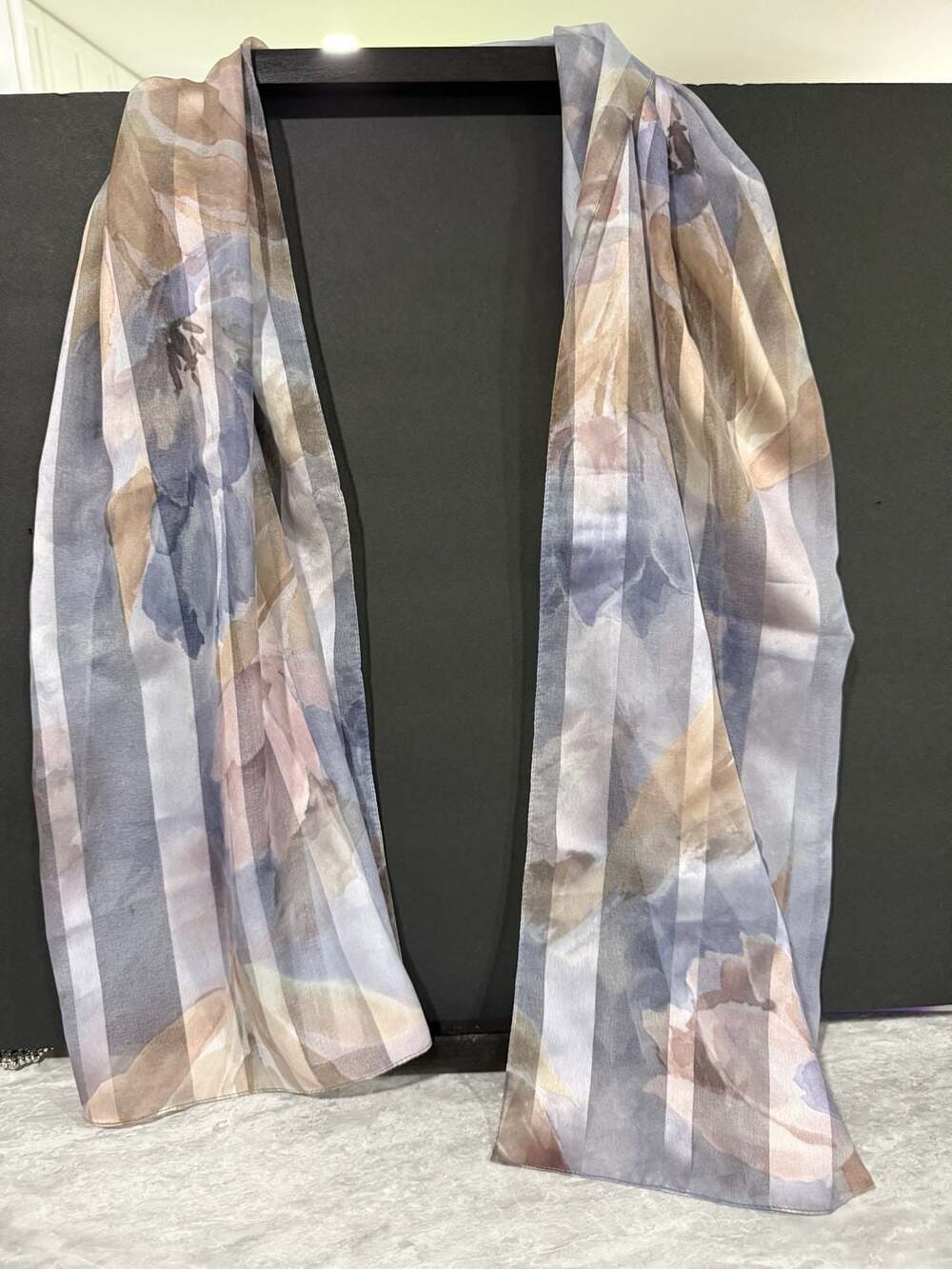 Anthropologie Painter's Bouquet Watercolor Floral Scarf